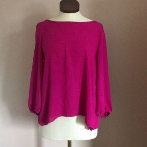 Body Central pink open back shirt